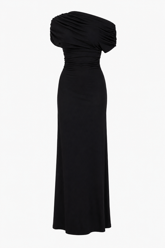Millie - Vestido maxi drapeado