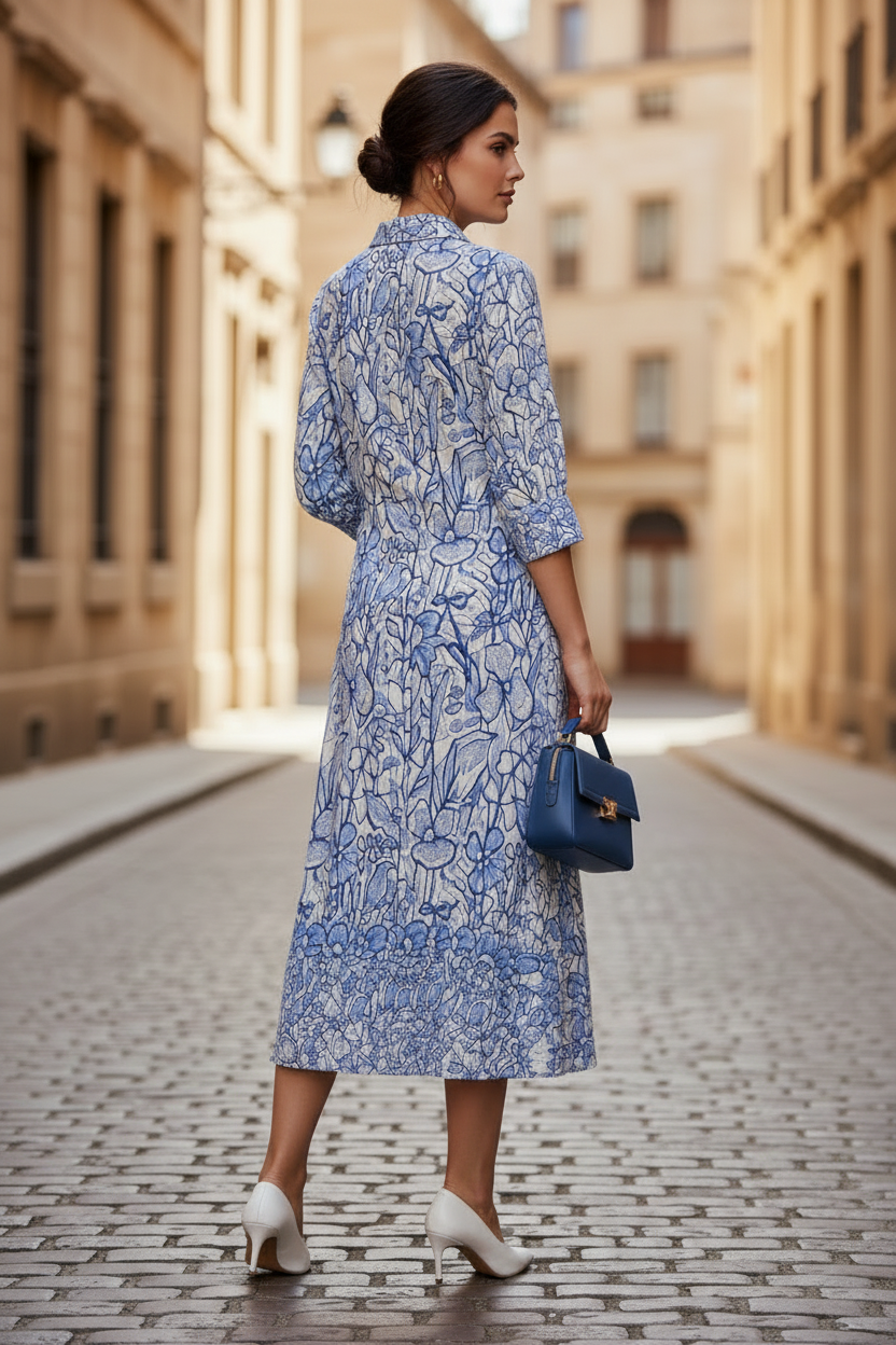 Indigo - Vestido camisero azul