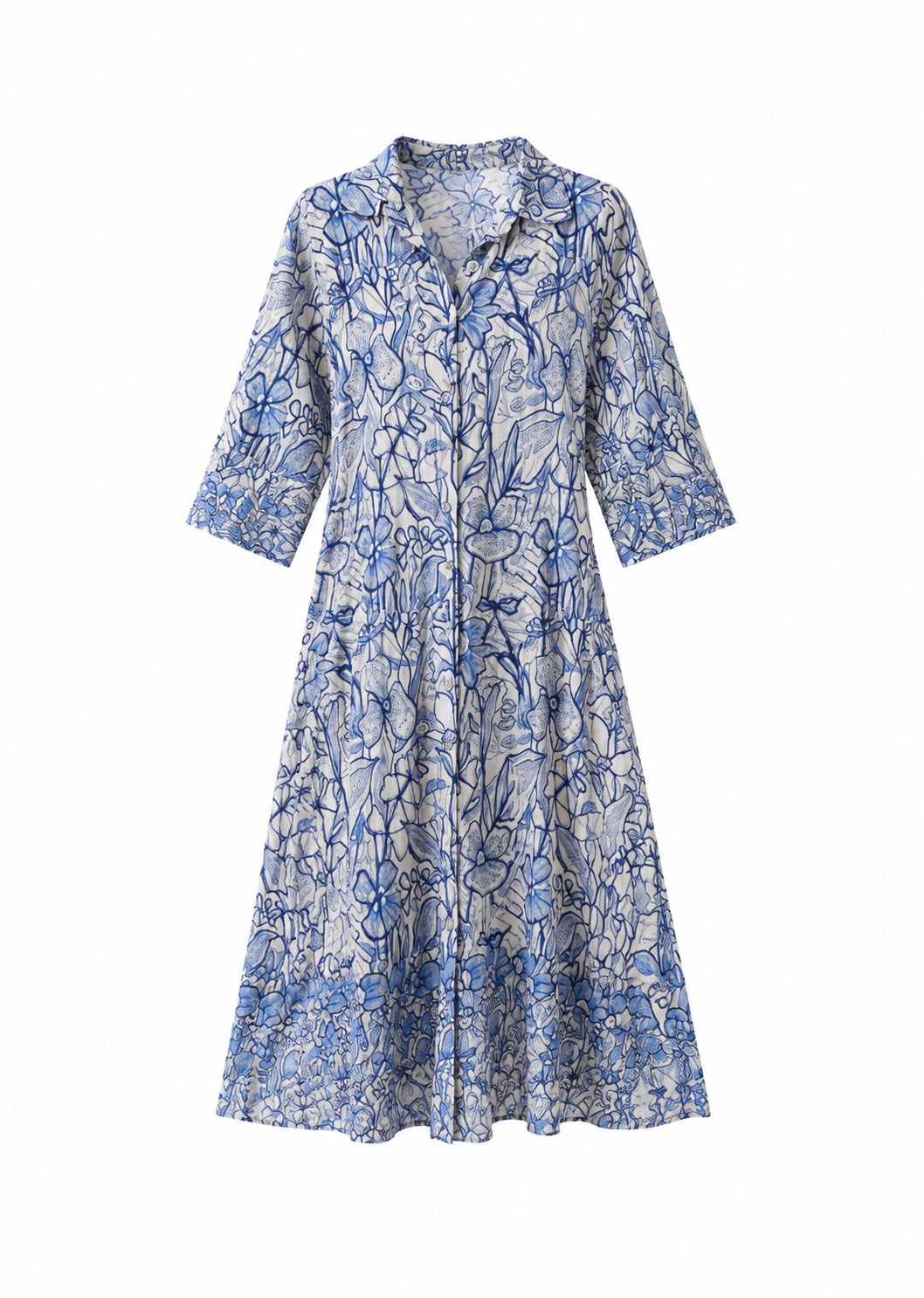 Indigo - Vestido camisero azul