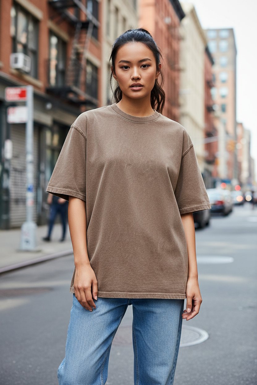 Dona - Blusa oversize con efecto lavado