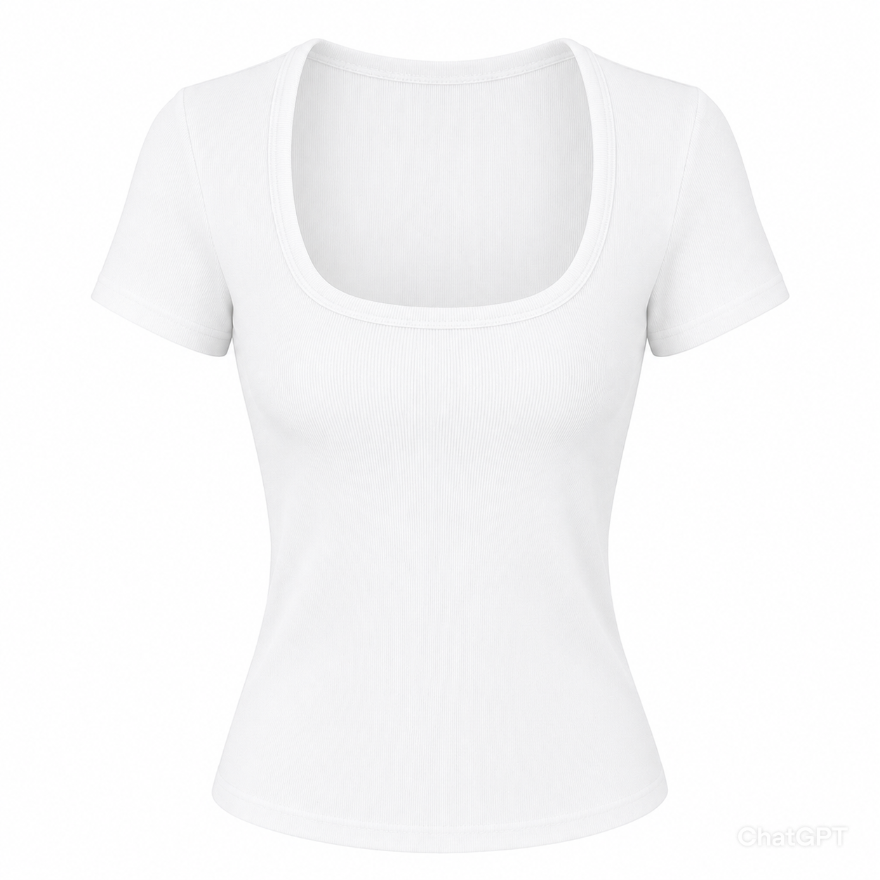 Karoline - Blusa corta elástica con cuello cuadrado